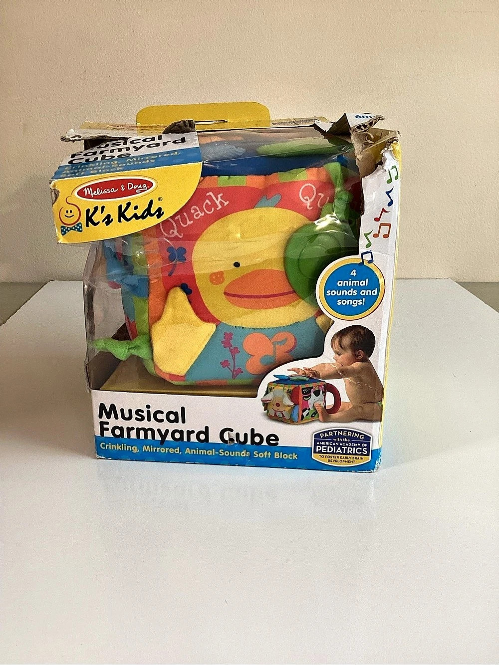 Melissa & Dough K’s Musical Farmyard Cube Baby Developmental Education Soft Toy1